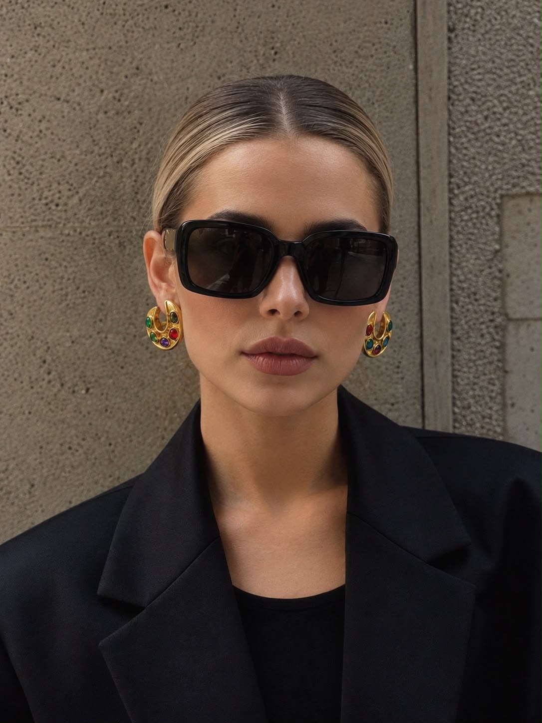 Luxe Multicolour Gemstone Statement Earrings