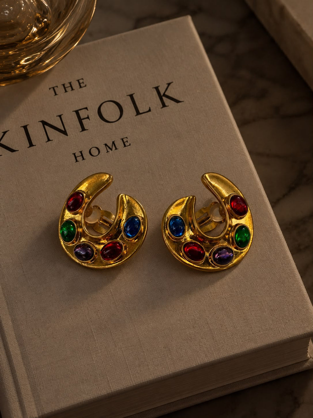 Luxe Multicolour Gemstone Statement Earrings