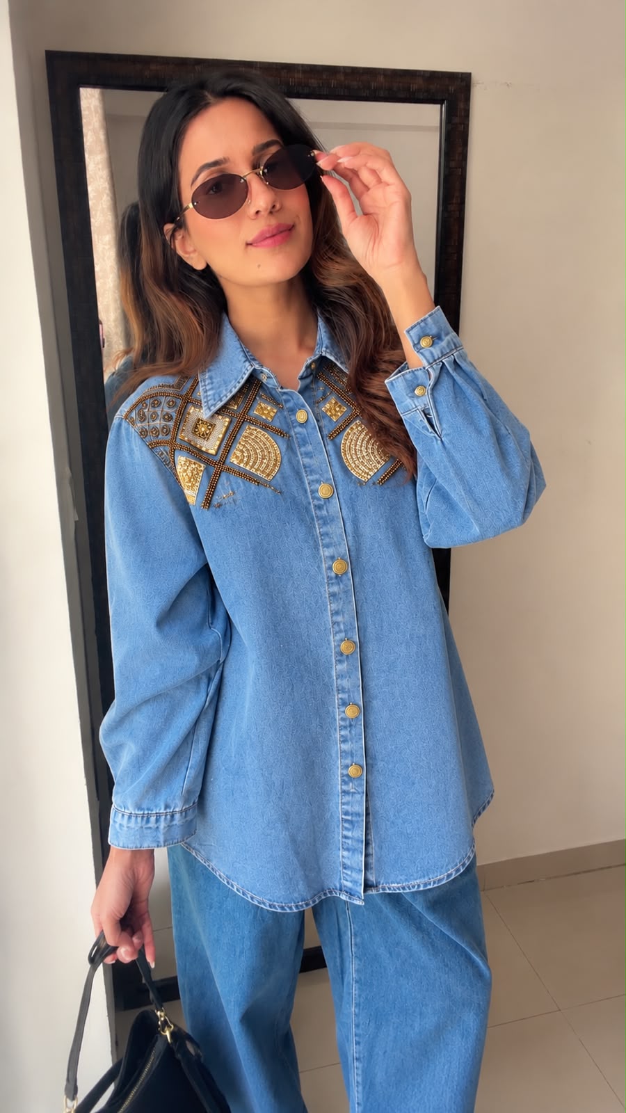 Denim Shirt with embroidery