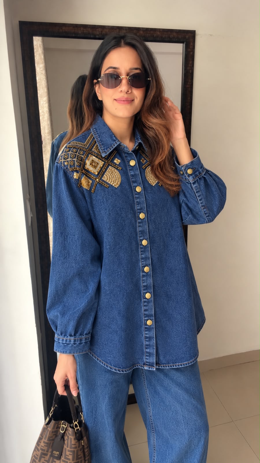 Denim Shirt with embroidery