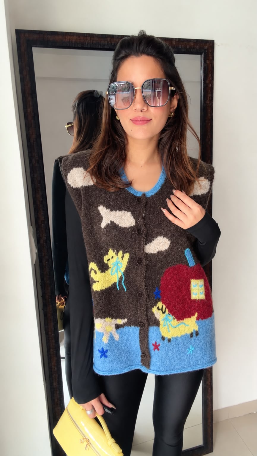 Happy Herd Fall Knit Vest