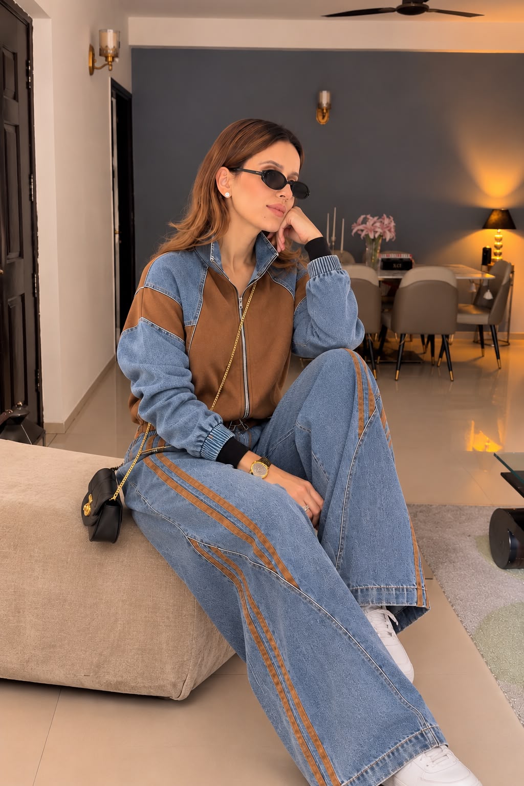 Off-Duty Denim Lounge Set