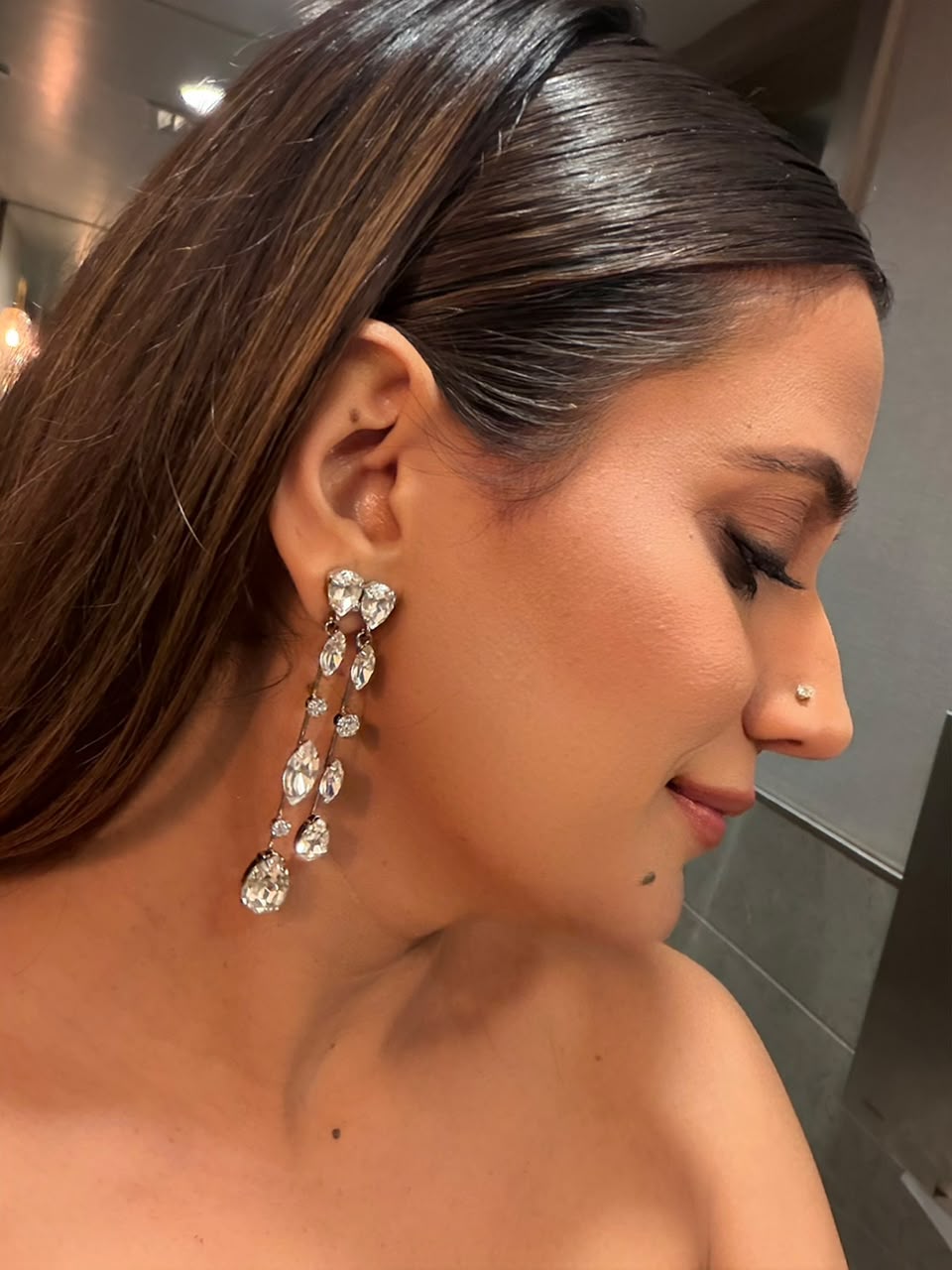 Allure Crystal Tassel Earrings