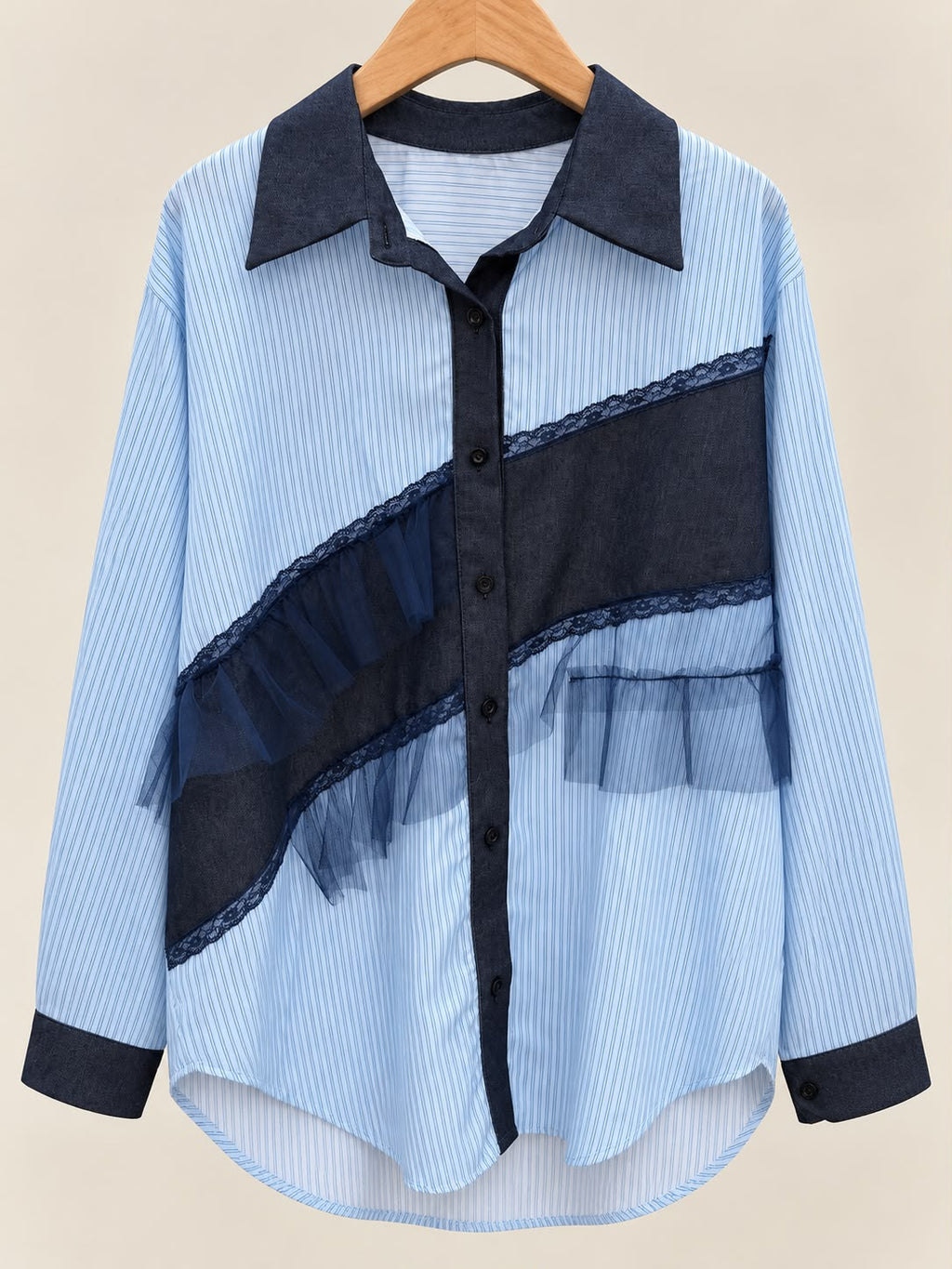 Poplin Frill Shirt Fall