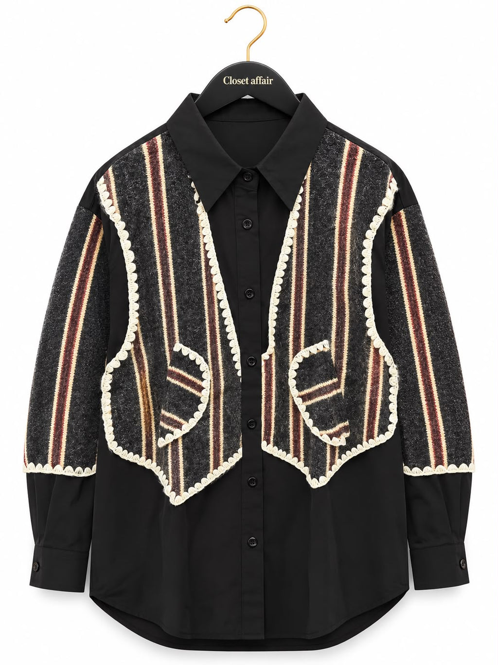 Downtown Chic Fall Knit Shirt
