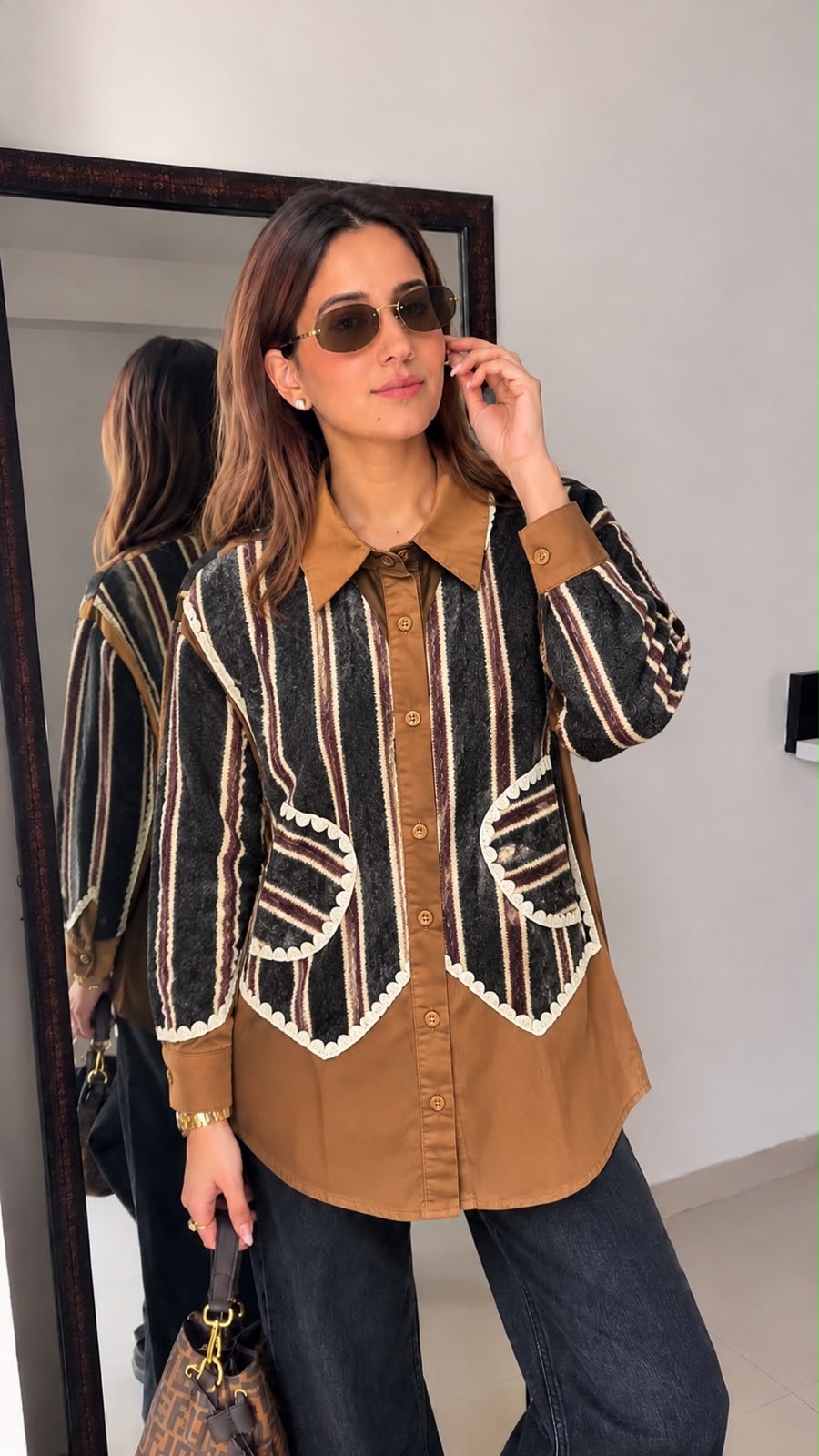 Downtown Chic Fall Knit Shirt