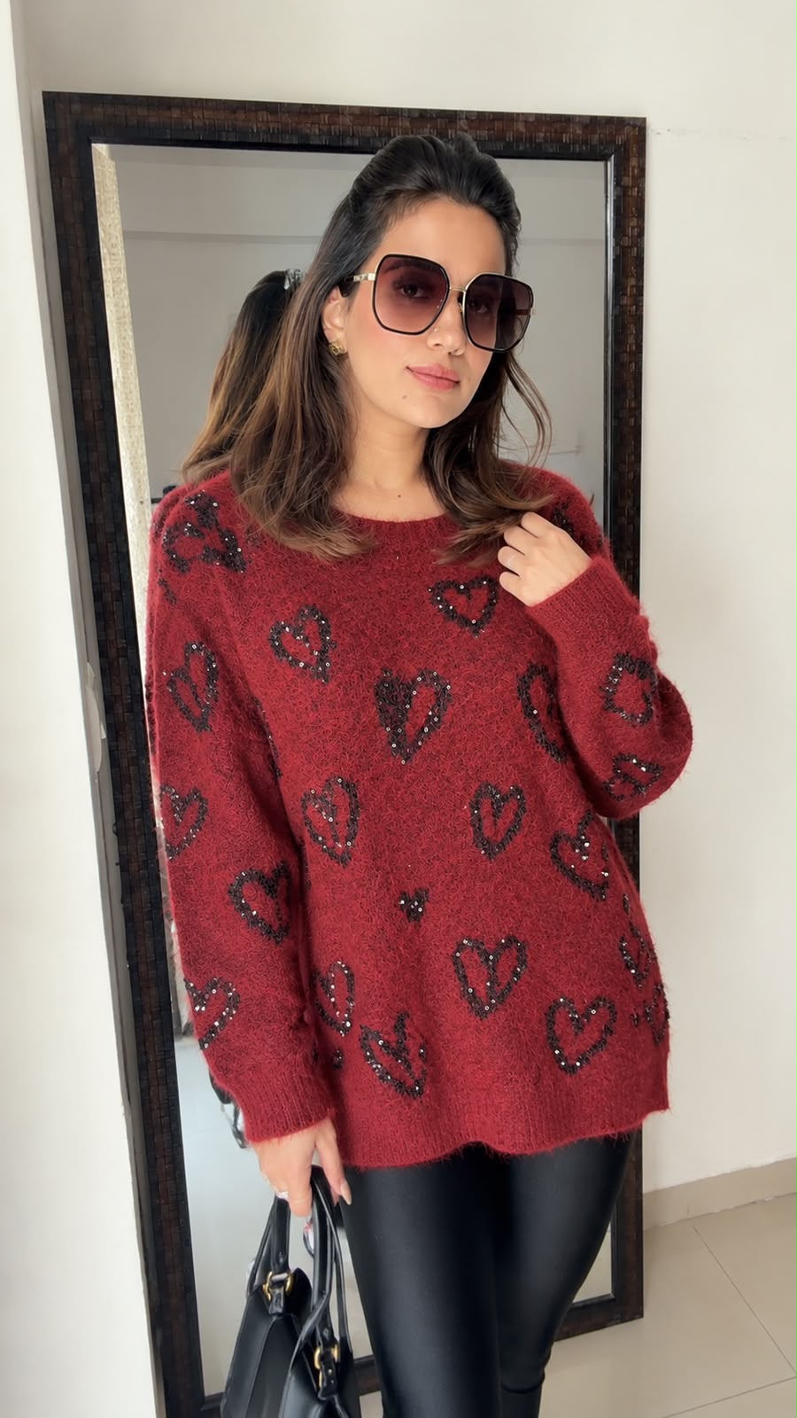 Heart Knit  Fall Jumper