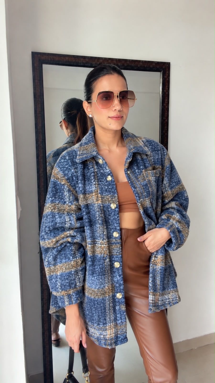 Timeless Fuzzy Plaid Fall Shacket
