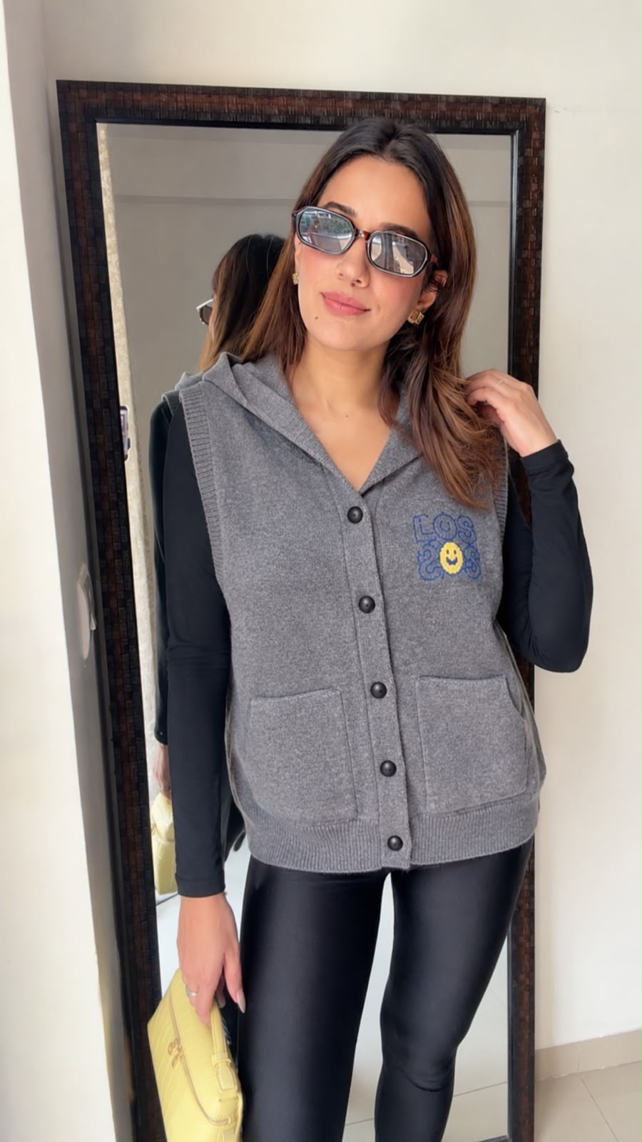 Hooded Knit Fall Vest