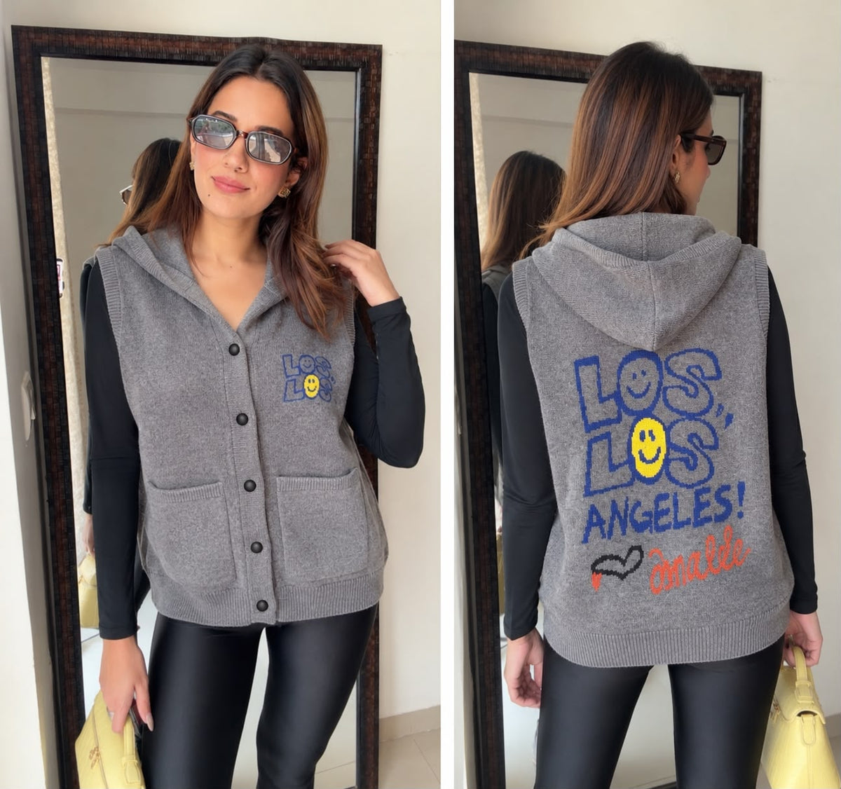 Hooded Knit Fall Vest