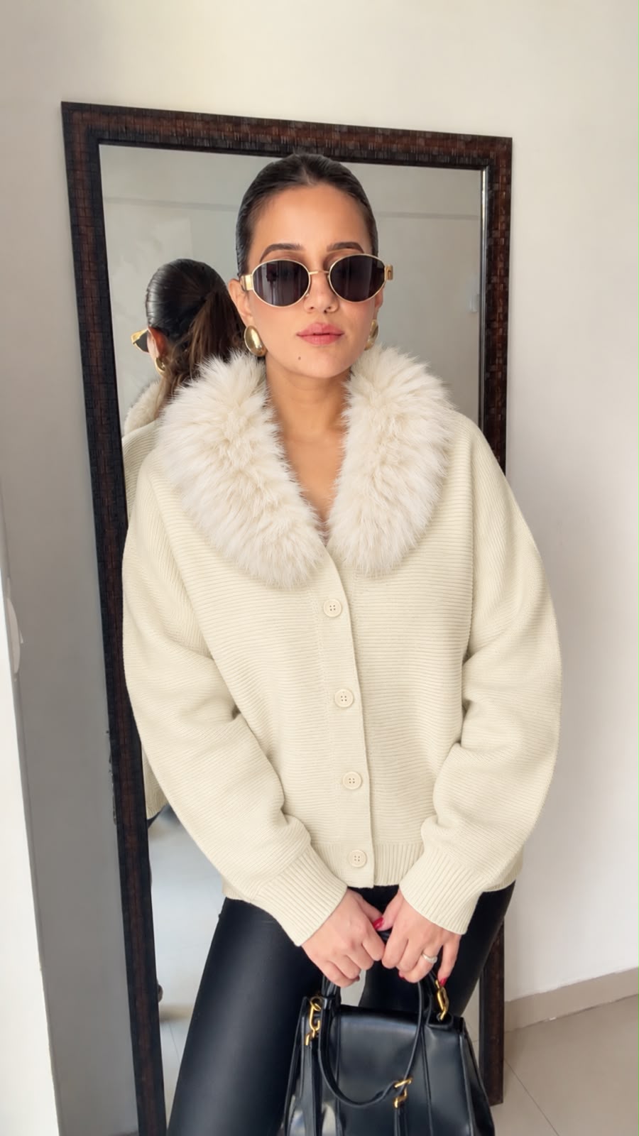 Luxe Faux Fur Fall Cardigan