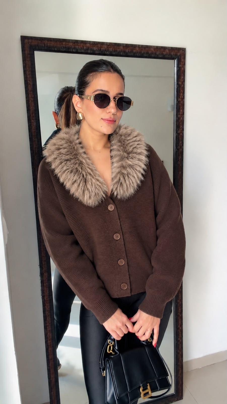 Luxe Faux Fur Fall Cardigan