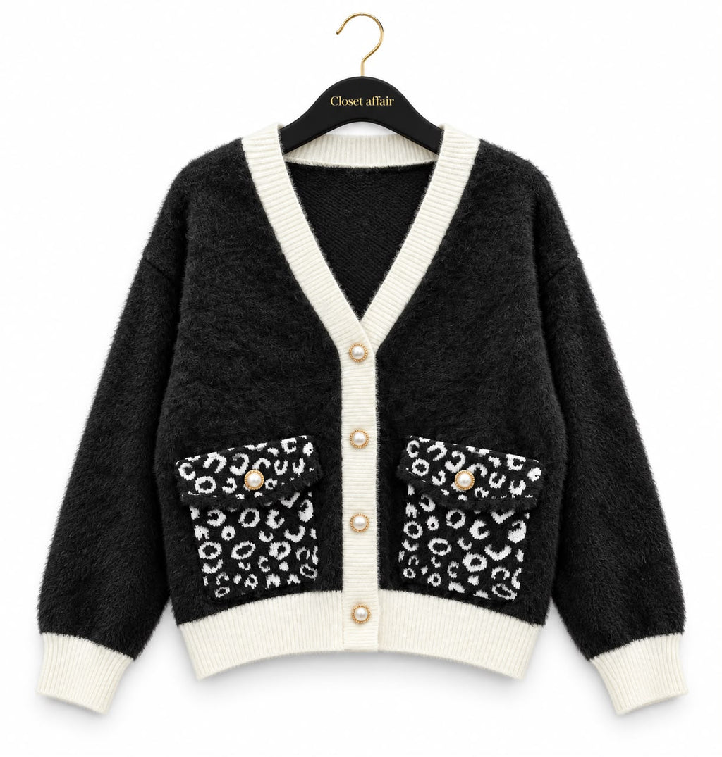 Fuzzy Knit Fall Cardigan