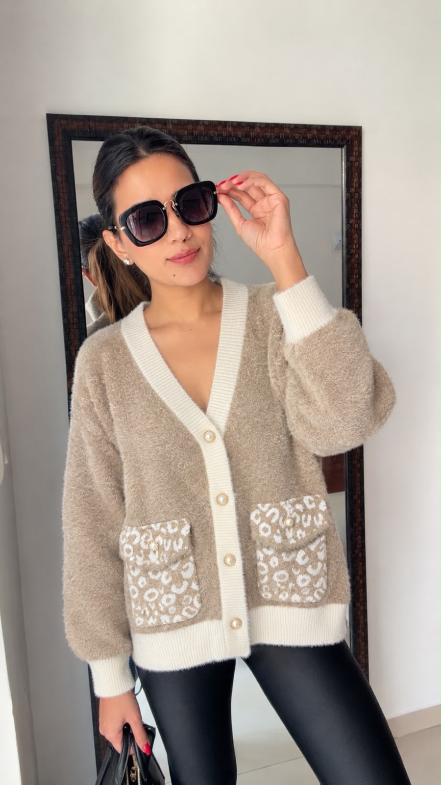 Fuzzy Knit Fall Cardigan