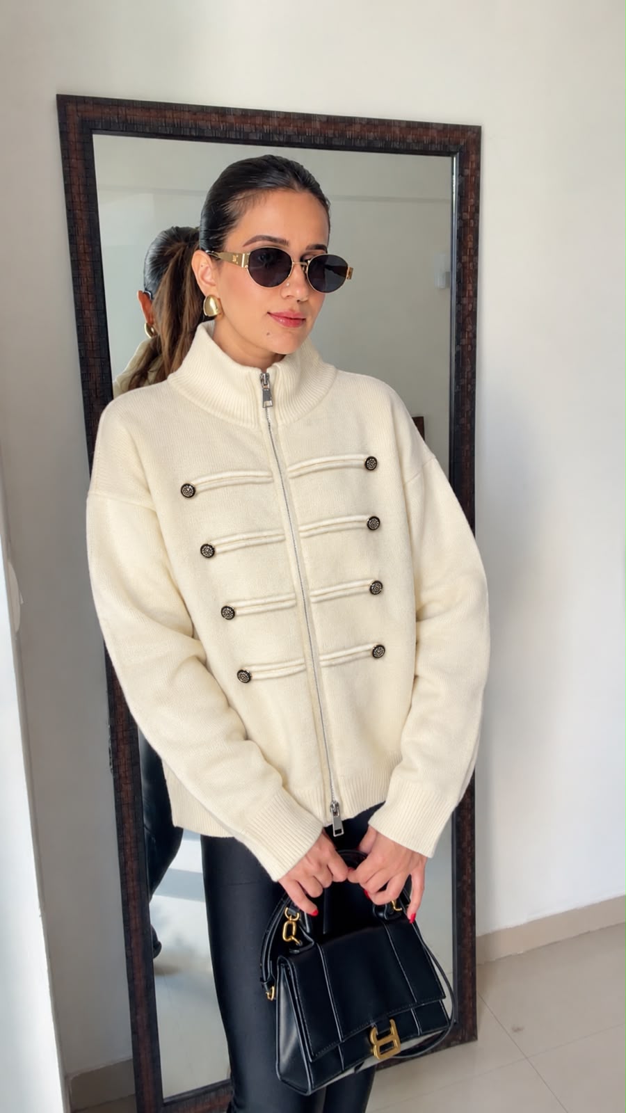 Buttoned Luxe Fall Knit Zipper