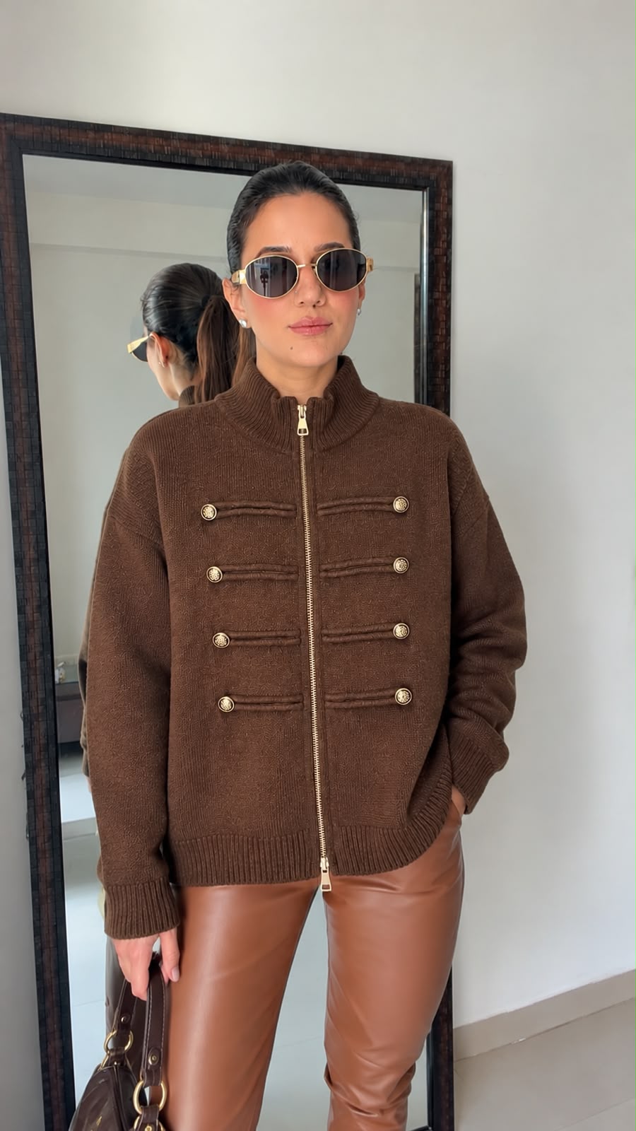 Buttoned Luxe Fall Knit Zipper