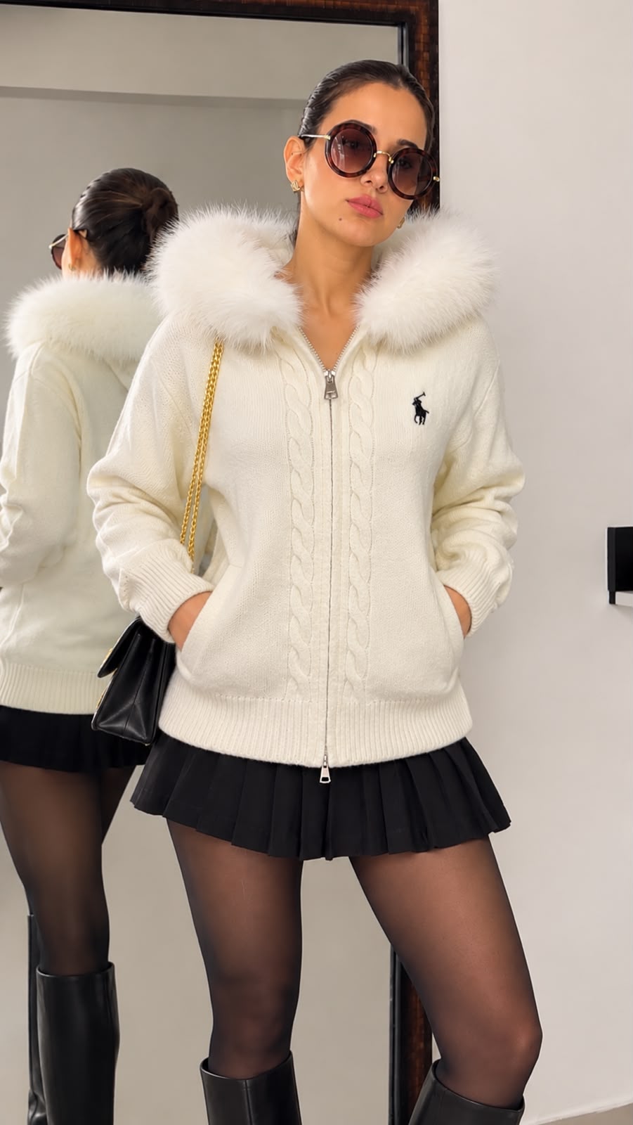 Chic Knit Fall Fur