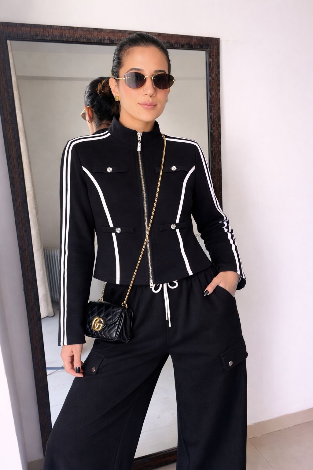 Elegant Lounge Set with Structured Jacket