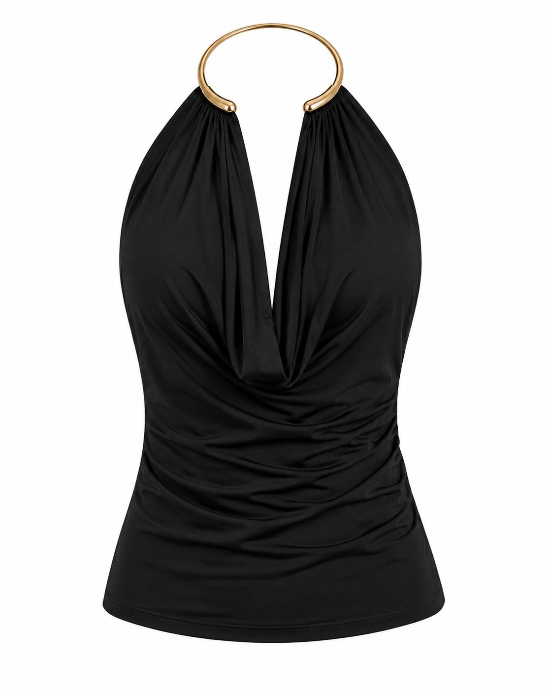 Ruched Halter Neck Top