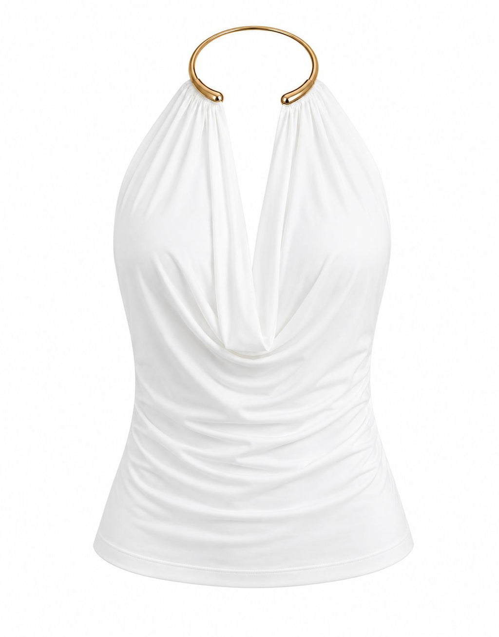 Ruched Halter Neck Top
