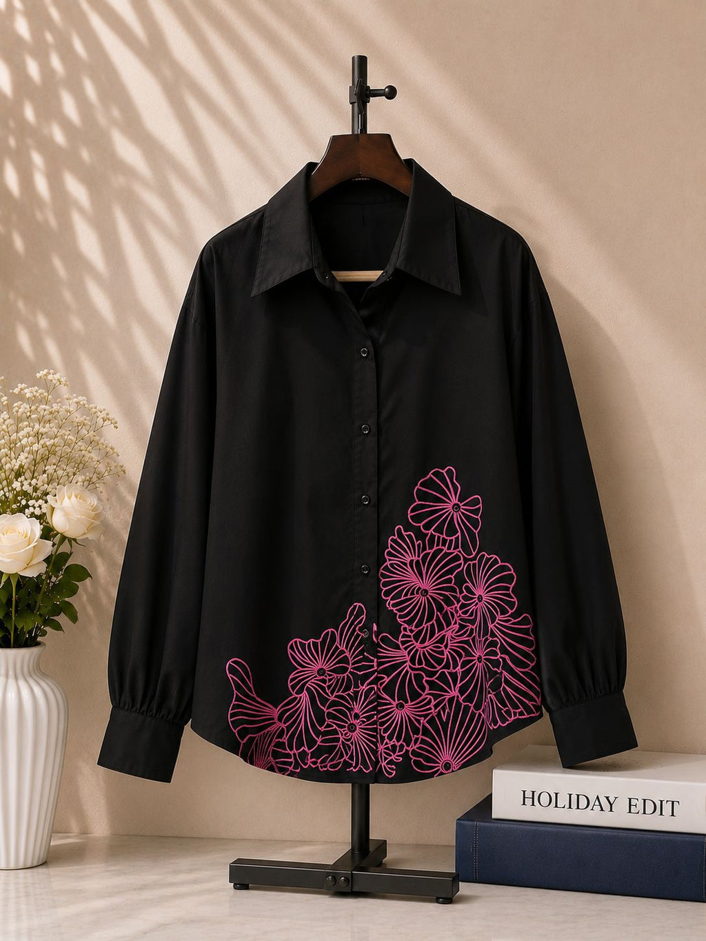 Petal Poetry Cotton Shirt