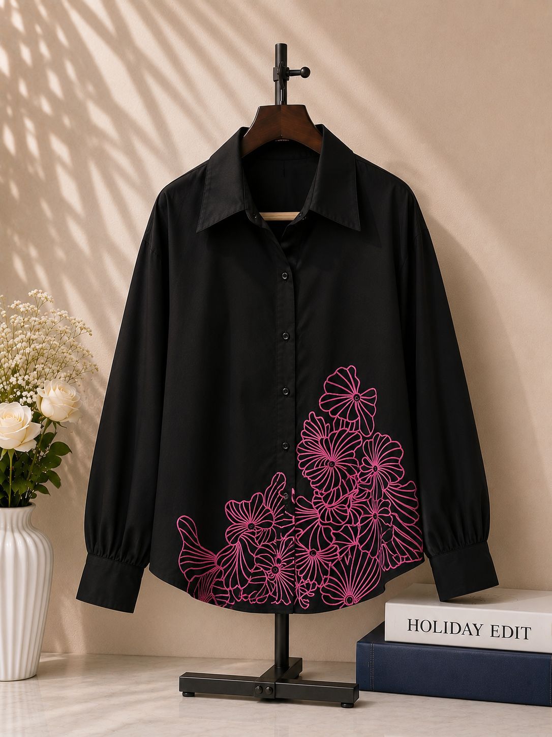 Petal Poetry Cotton Shirt