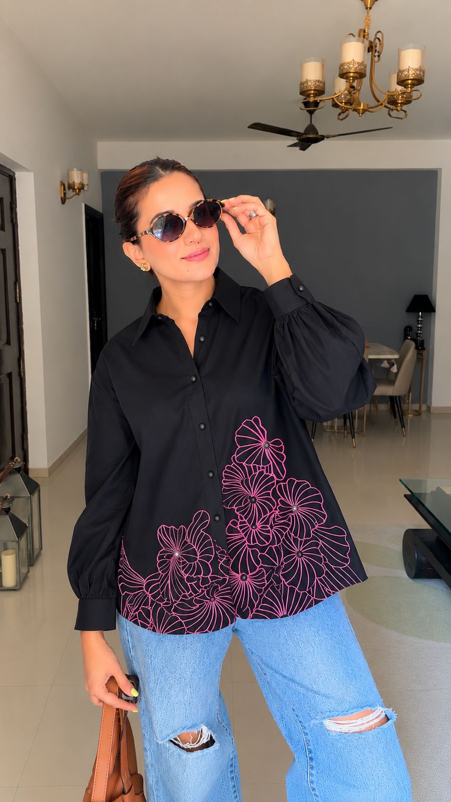 Petal Poetry Cotton Shirt