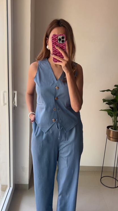 Denim Inspo Linen Co-ord Set