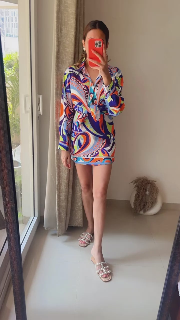 Abstract Colorblock Co-ord