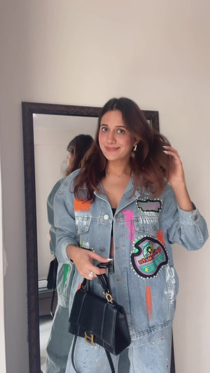 Classic Playful Denim Fall Jacket