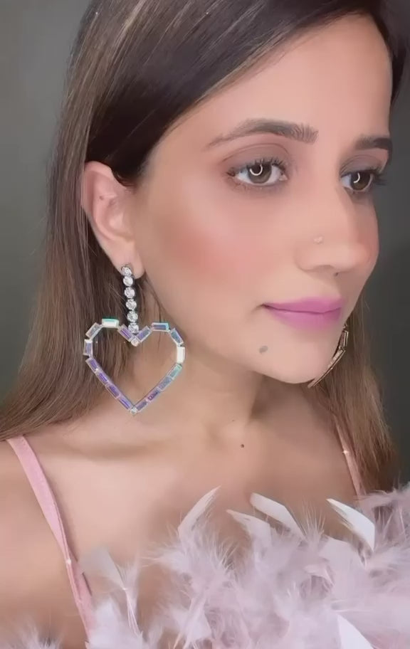 Heart Chandelier Earrings