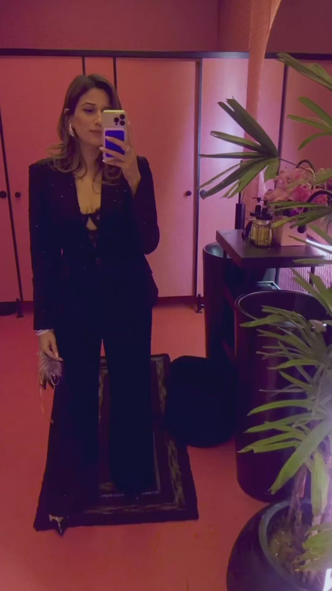 Light Velvet Black Fall Suit Co-ord  Set