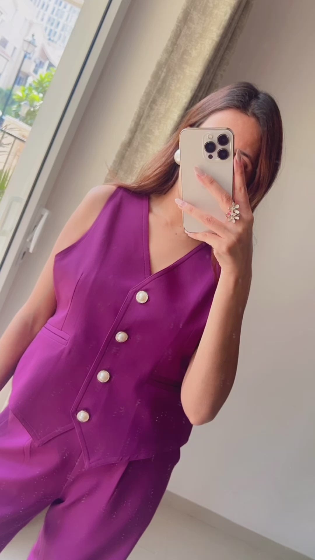 Solid Waist coat Co-ord