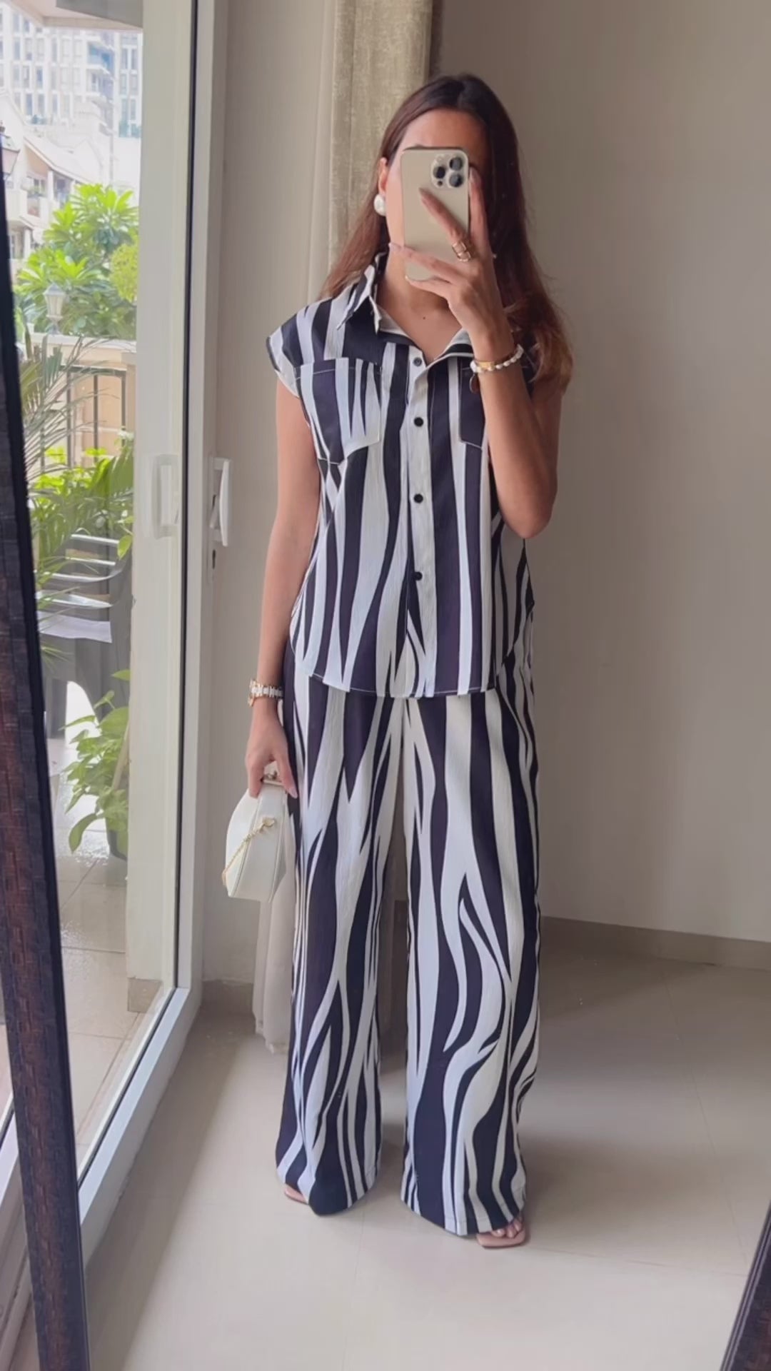 Printed Flaired Pants Co-ord